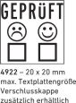 Trodat Printy 4922 mit Textplatte individuell gestalten Abdruckgrösse 20 x 20 mm