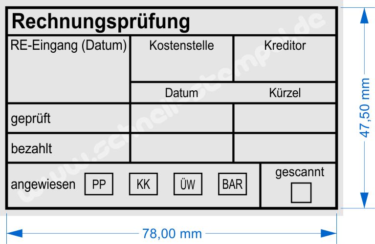 Holzstempel Rechnungsprüfung