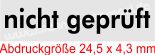 Muster Stempel nicht geprüft Muster Stempel nicht geprüft