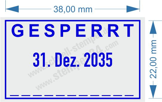Abdruckmuster Stempel Gesperrt Datum Unterschrift