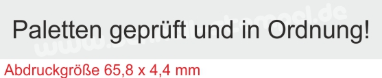 Stempel Paletten geprüft