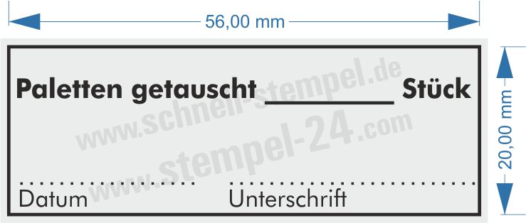 Stempel Paletten getauscht