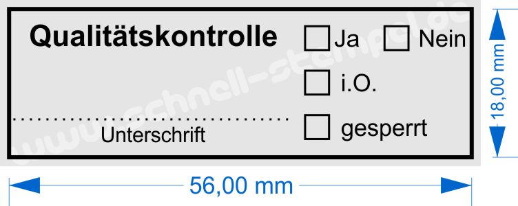 Stempelabdruck Qualitätskontrolle