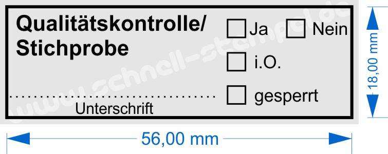 Stempelabdruck Qualitätskontrolle Stichprobe