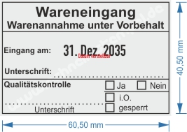 Stempel Wareneingang Warenannahme Qualitätskontrolle Stempel Wareneingang Warenannahme Qualitätskontrolle