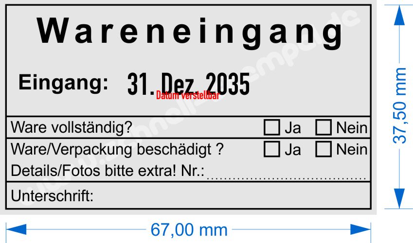 Stempel Wareneingangskontrolle Transportschaden Details Foto Stempel Wareneingangskontrolle Transportschaden Details Foto