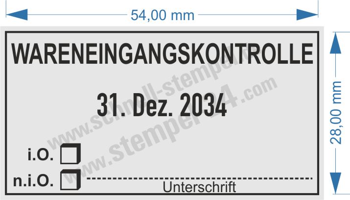 Stempel Wareneingangskontrolle io nio Unterschrift Stempel Wareneingangskontrolle io nio Unterschrift