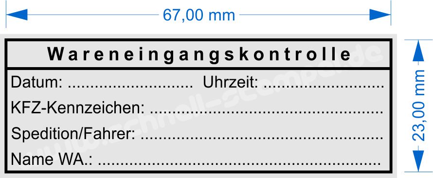 Stempel Wareneingangskontrolle KFZ