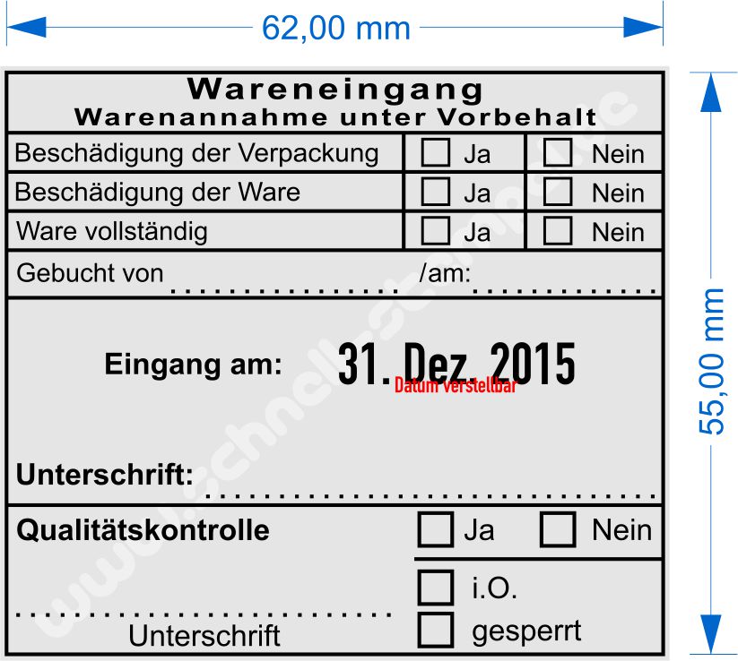 Stempel Wareneingang Warenannahme unter Vorbehalt Stempel Wareneingang Warenannahme unter Vorbehalt