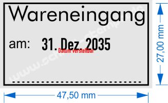 Stempel Wareneingangsstempel