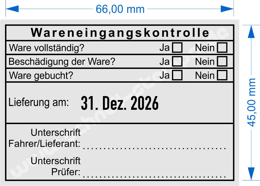 Stempel Wareneingangskontrolle Unterschrift Fahrer Lieferant Prüfer Stempel Wareneingangskontrolle Unterschrift Fahrer Lieferant Prüfer