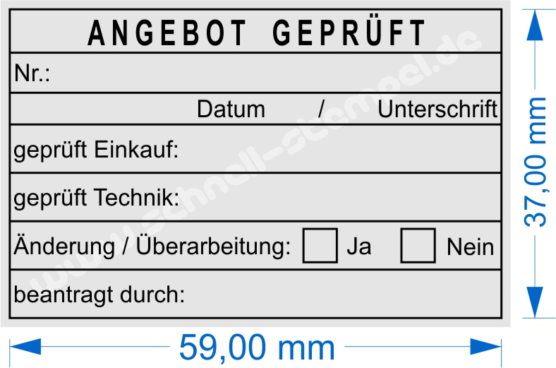 Stempel Angebot geprüft