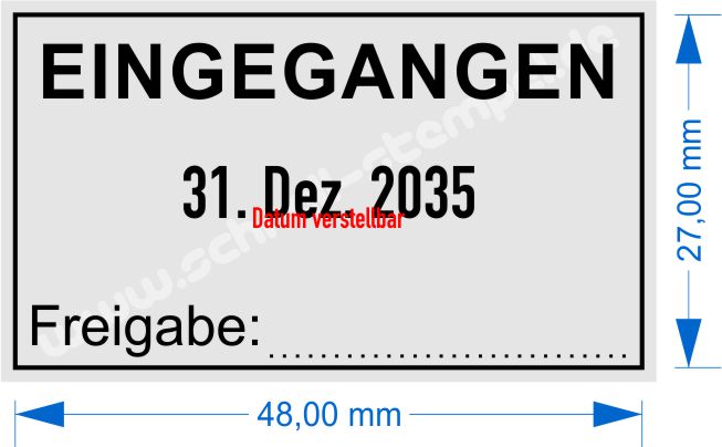 Stempel Eingegangen Freigabe