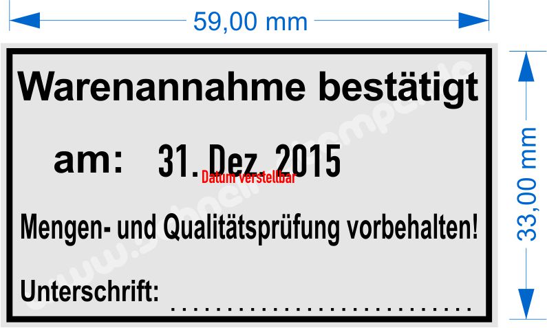 Trodat Stempel 5470 Warenannahme bestätigt