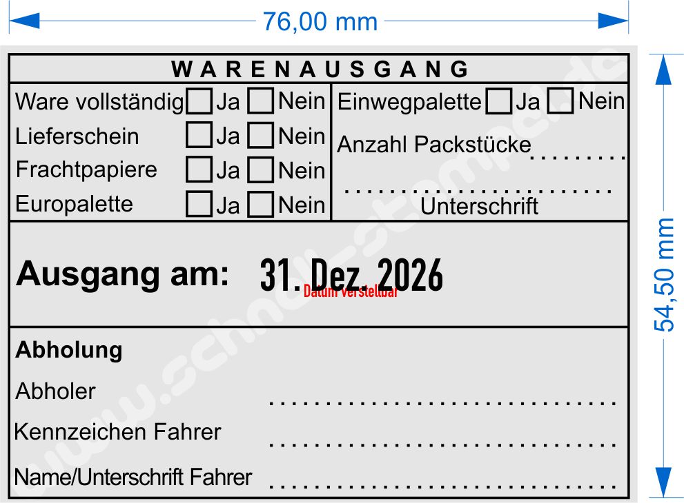 Stempel Warenausgang Lieferschein Frachtpapiere Stempel Warenausgang Lieferschein Frachtpapiere