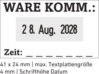 Trodat Printy 4750 Musterabdruck mit verstellbaren Datum