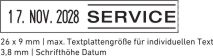 Trodat Printy 4813 Datumstempel Datum Rechts und Individueller Text Links Abdruckgrösse 26 x 9 mm