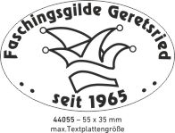 Trodat Printy 46045 mit Textplatte individuell gestalten Abdruckgrösse Oval 55 x 35 mm