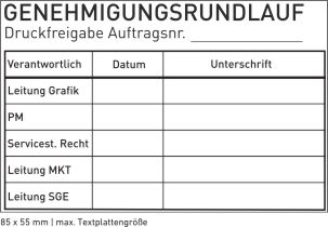 Muster Trodat Professioal 5211 Stempel Trodat Professional 5211 individuell gestalten Abdruckgrösse 55 x 85 mm