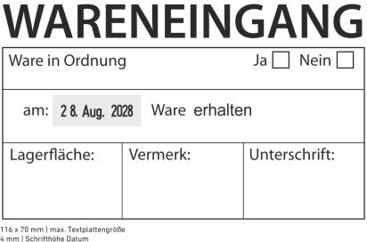MusMuster Trodat Professioal 54120L Datumstempel mit Datum Links und individueller Stempelplatte max. 116 x 70 mmter Trodat Professioal 54110 L Muster Trodat Professioal 54120L Datumstempel mit Datum Links und individueller Stempelplatte max. 116 x 70 mm