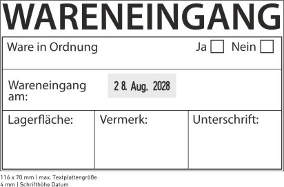 Muster Trodat Professional 54120M Datumstempel mit Datum Mitte und individueller Stempelplatte max. 116 x 70 mm Muster Trodat Professional 54120M Datumstempel mit Datum Mitte und individueller Stempelplatte max. 116 x 70 mm