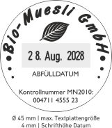 Muster Trodat Professioal 54045 Stempelabdruck Muster Trodat Professional 54045