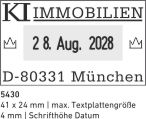 Muster Trodat Professioal 5430 Stempel Trodat Professional 5430 mit Datum verstellbar individuell gestalten Abdruckgrösse 41 x 24 mm