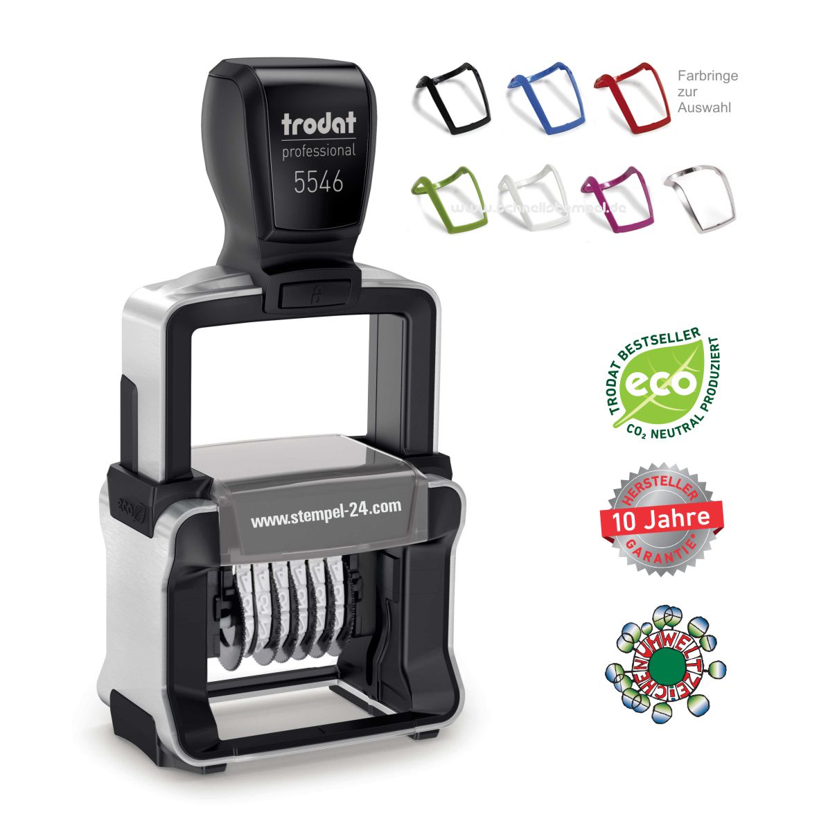 Muster Ziffernbandstempel mit 6 Bänder