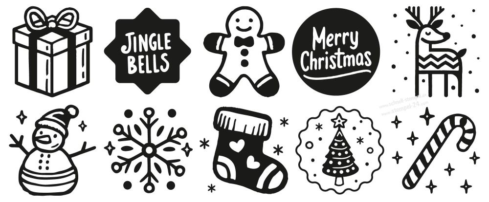 Stempel Weihnachtsset Trodat Switch Rot Verpackung