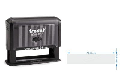 Trodat Printy 4918 (Stempelgröße 75 mm x 15 mm) 4 Zeilen