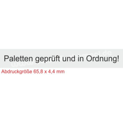 Stempel Paletten geprüft und in Ordnung • Trodat Printy 4916 •