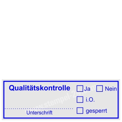 Stempel Qualitätskontrolle • 4913