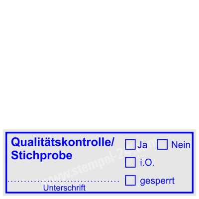 Stempel Qualitätskontrolle Stichprobe • 4913