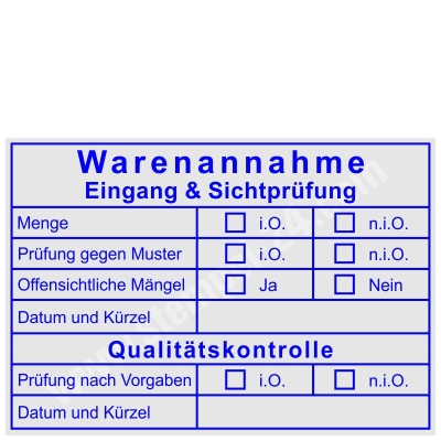 Stempel Warenannahme Prüfung nach Sichtkontrolle • Trodat Professional 5208 •