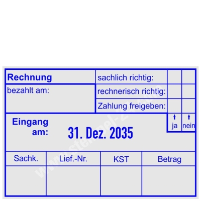 Stempel Buchungsstempel Rechnung Zahlung freigegeben bezahlt • 5480