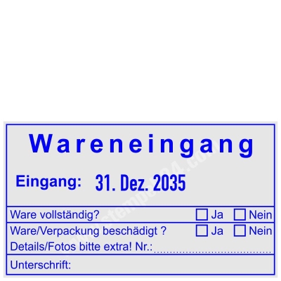 Stempel Wareneingangskontrolle Transportschaden Details Foto • 5480