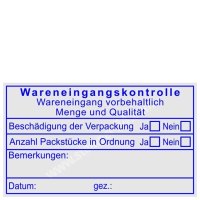Stempel Wareneingangskontrolle Bemerkung  • Trodat 5206