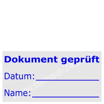 Stempel Dokument geprüft • 5200