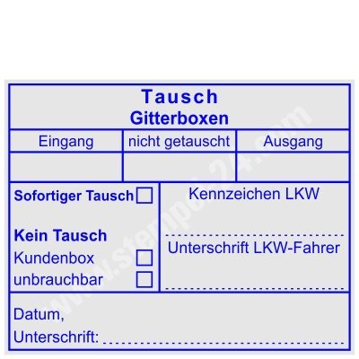 Stempel Tausch Gitterbox • Trodat Professional 5211 •