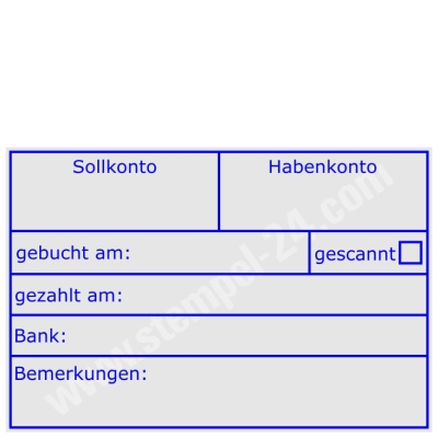 Rechnungstempel Sollkonto Habenkontogebucht Bemerkungen 5274