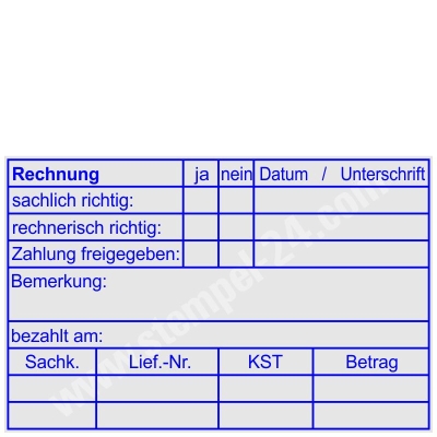 Rechnungsstempel sachlich rechnerisch richtig freigegeben