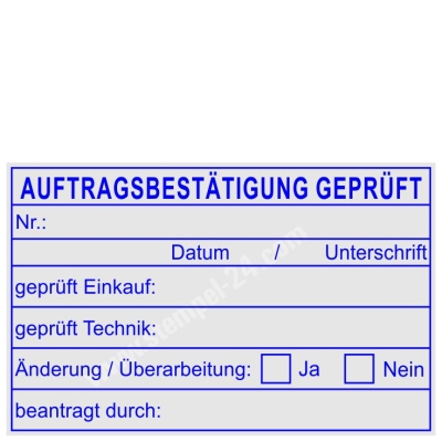 Stempel Auftragsbestätigung geprüft 5274