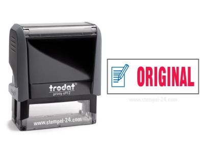 Trodat Office Printy 4912 ORIGINAL mit roten Schriftzug und blauen Symbol