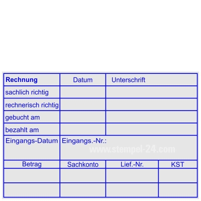 Rechnungsstempel Eingangsnummer 5211