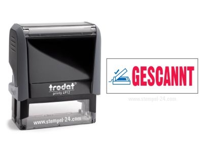 Trodat Office Printy 4912 GESCANNT mit roten Schriftzug und blauen Symbol
