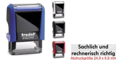 4910 Stempel Sachlich und rechnerisch richtig