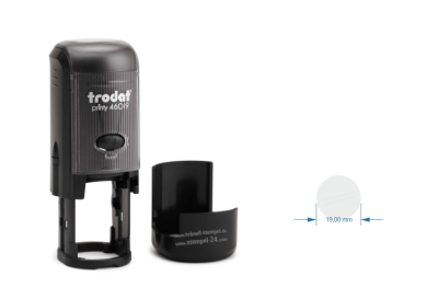 Trodat Printy 46019 Textstempel Rund ø 19 mm mit individueller Stempelplatte