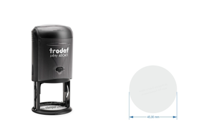 Trodat Printy 46045 Textstempel Rund ø 45 mm mit individueller Stempelplatte
