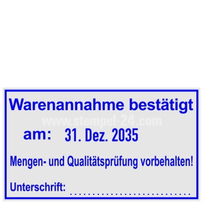 Stempel Warenannahme bestätigt • Trodat Professional 5474 •