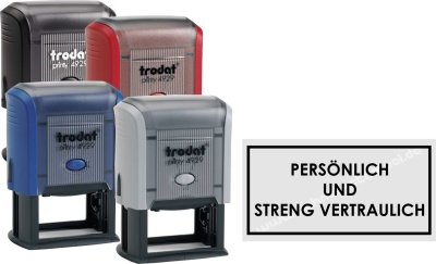 Stempel Persönlich und Streng Vertraulich • Trodat Printy 4929 •